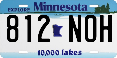 MN license plate 812NOH