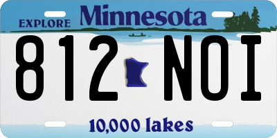 MN license plate 812NOI