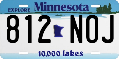 MN license plate 812NOJ