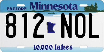 MN license plate 812NOL
