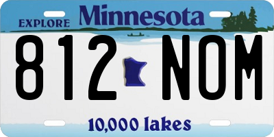 MN license plate 812NOM