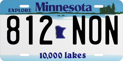 MN license plate 812NON