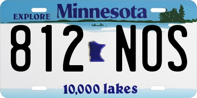 MN license plate 812NOS