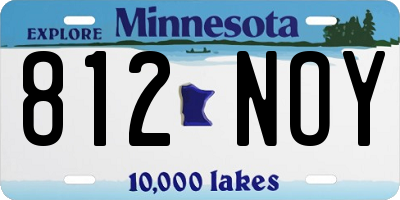 MN license plate 812NOY