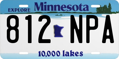 MN license plate 812NPA