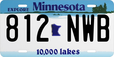 MN license plate 812NWB