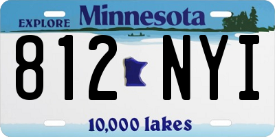 MN license plate 812NYI