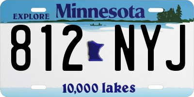MN license plate 812NYJ