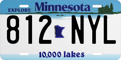 MN license plate 812NYL