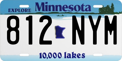 MN license plate 812NYM