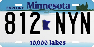 MN license plate 812NYN