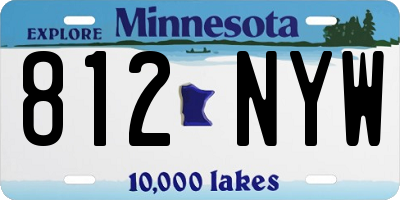 MN license plate 812NYW
