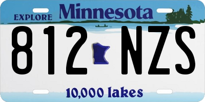 MN license plate 812NZS
