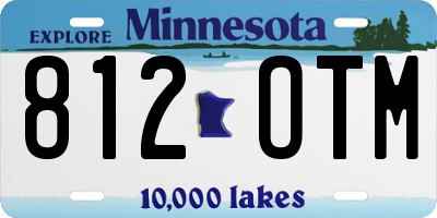 MN license plate 812OTM