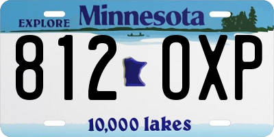 MN license plate 812OXP