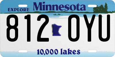 MN license plate 812OYU