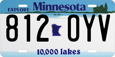 MN license plate 812OYV