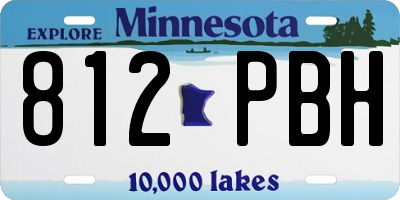 MN license plate 812PBH