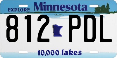 MN license plate 812PDL