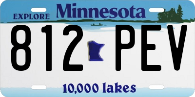 MN license plate 812PEV