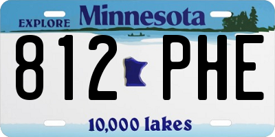 MN license plate 812PHE