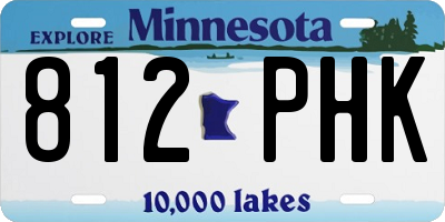 MN license plate 812PHK
