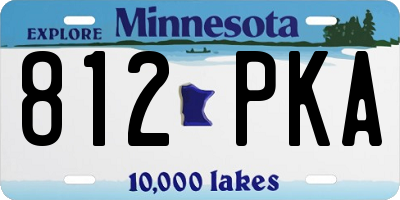 MN license plate 812PKA