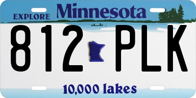 MN license plate 812PLK