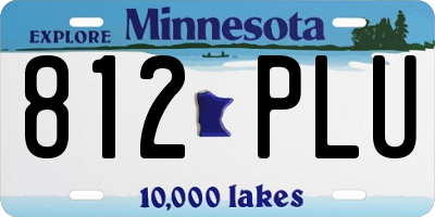 MN license plate 812PLU