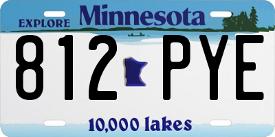 MN license plate 812PYE