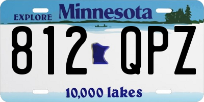 MN license plate 812QPZ
