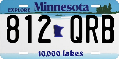MN license plate 812QRB