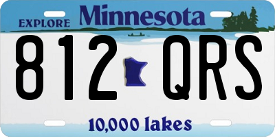 MN license plate 812QRS