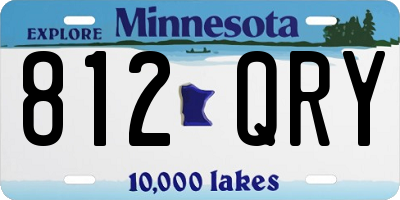 MN license plate 812QRY