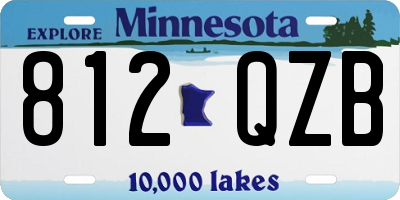 MN license plate 812QZB