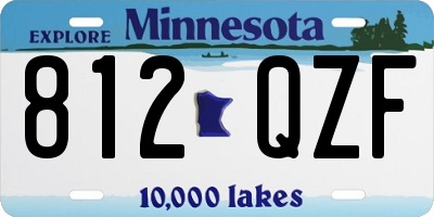 MN license plate 812QZF
