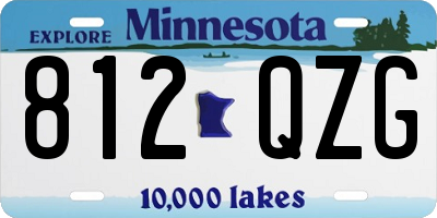 MN license plate 812QZG