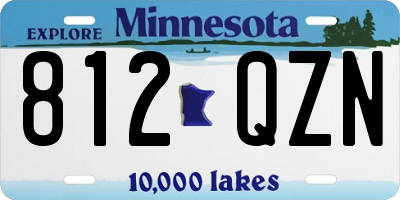 MN license plate 812QZN