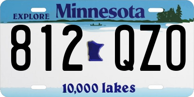 MN license plate 812QZO
