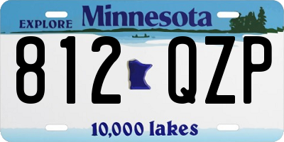 MN license plate 812QZP