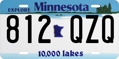 MN license plate 812QZQ