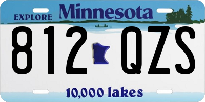 MN license plate 812QZS