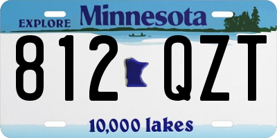 MN license plate 812QZT