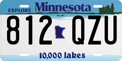 MN license plate 812QZU