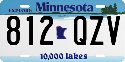 MN license plate 812QZV