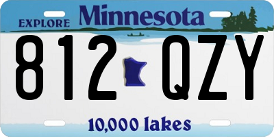MN license plate 812QZY