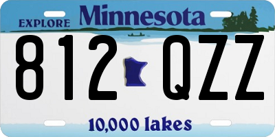 MN license plate 812QZZ