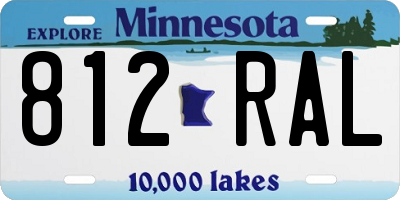 MN license plate 812RAL