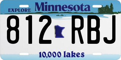 MN license plate 812RBJ