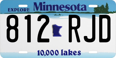 MN license plate 812RJD